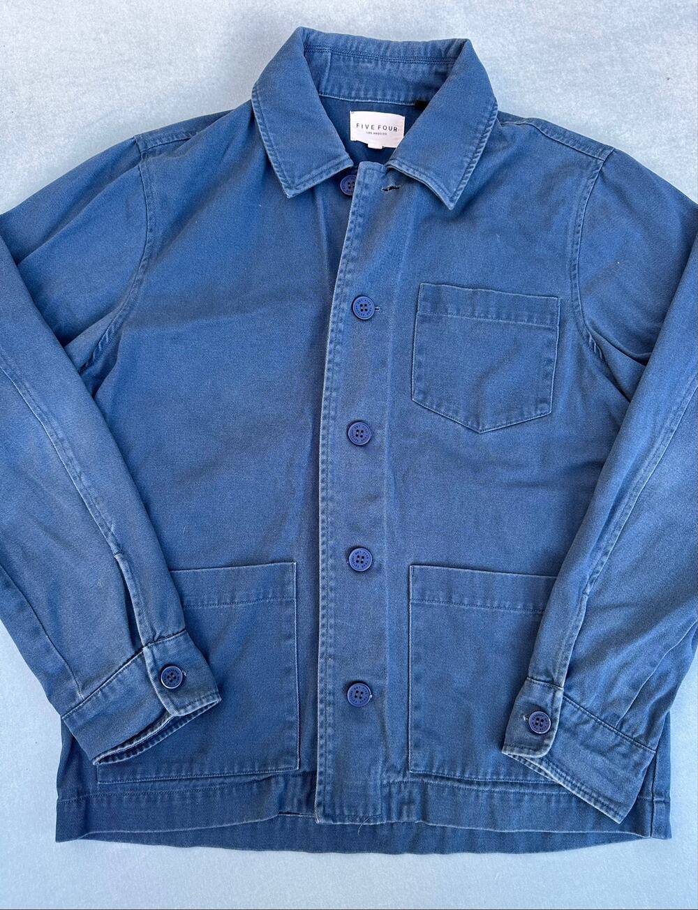 Five Four Los Angeles Blue Cotton Workwear Chore Jacket Coat Men's Size S
